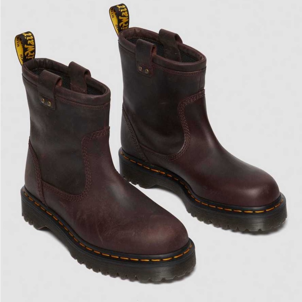 Dr. Martens Dark Brown Anistone Boots - Picture 5 of 9